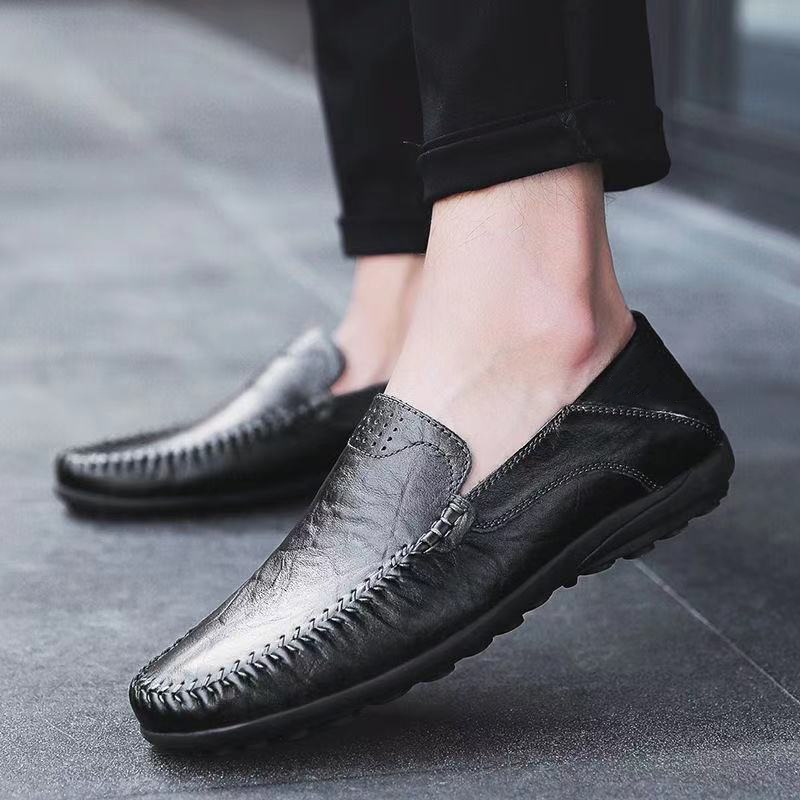 Voyage Voyage Men's Low-top Driving Loafers Casual Breathable Daily Leather Soft Sole Slip-on Shoes Wholesale_voghion.com