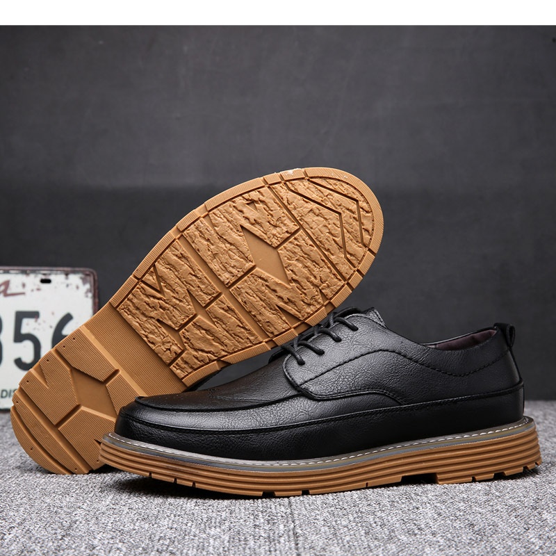 WalkPrime WalkPrime 2025 Cross-Border Herbst/Winter Brogue Business Herren Trendy Korean Version Echtleder Casual British Style Vielseitig_voghion.com