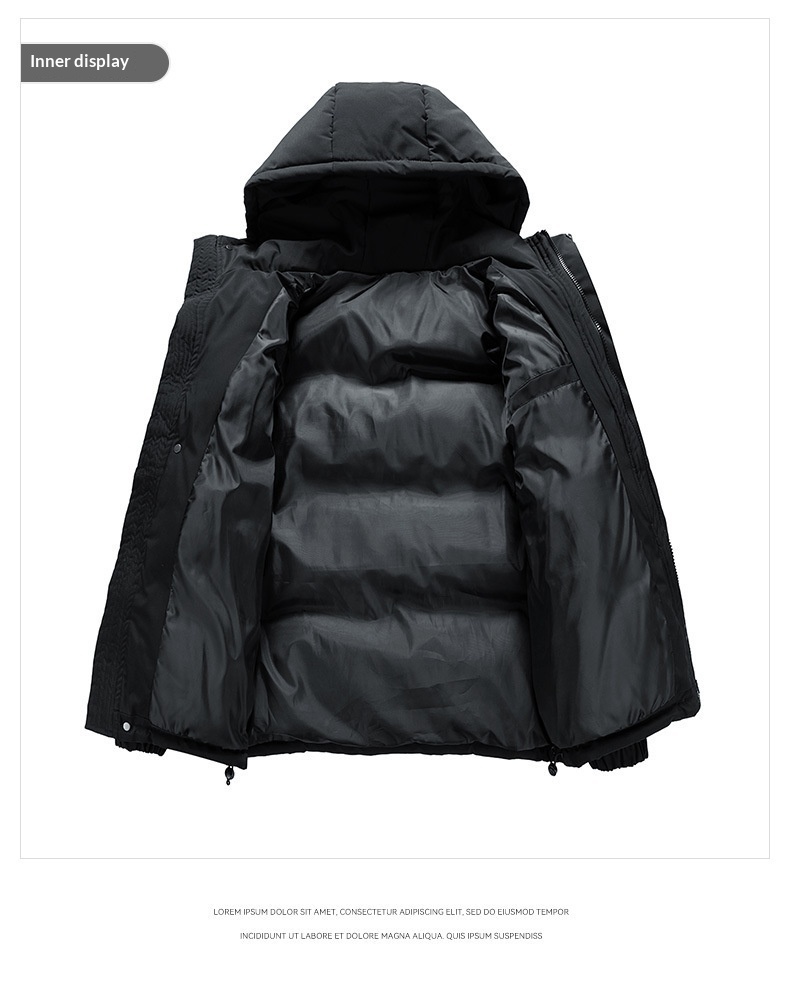 Manteau d'hiver épais en duvet pour garçon, collection 2023, vêtements d'extérieur pour jeunes, veste matelassée en coton, tendance mode homme._voghion.com