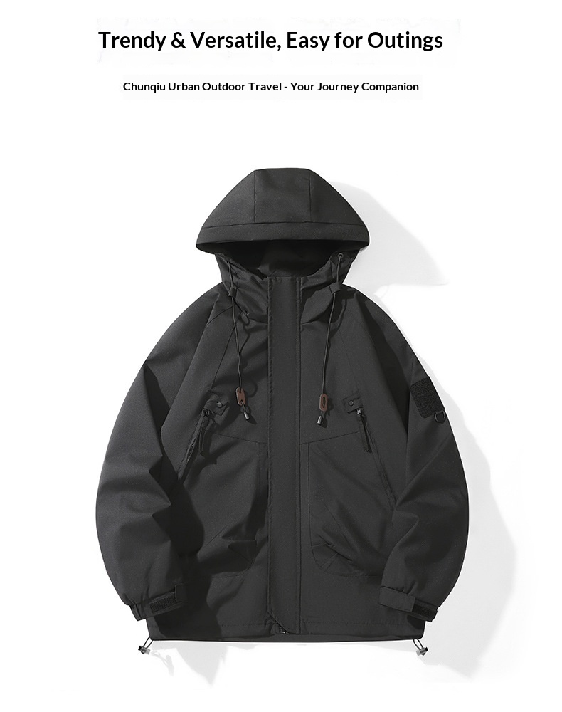 ragazzo Ragazzo 2024 Nuova giacca a vento alla moda per ragazzi da uomo e donna, stile giapponese semplice, versatile, antivento e antipioggia_voghion.com