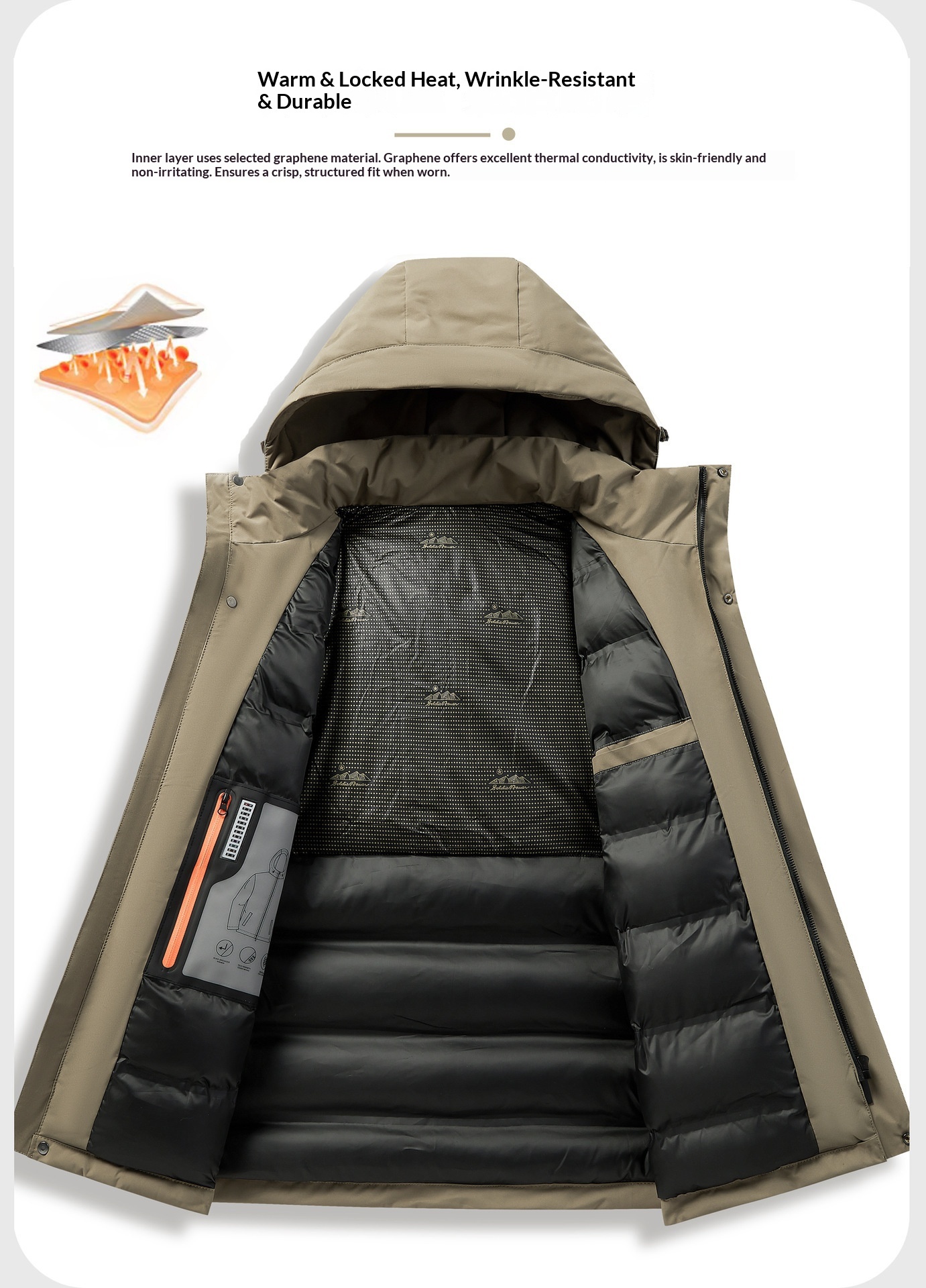 Giacca da ragazzo in piumino, calda e spessa, in cotone al grafene, per uomo, abbigliamento invernale antifreddo_voghion.com