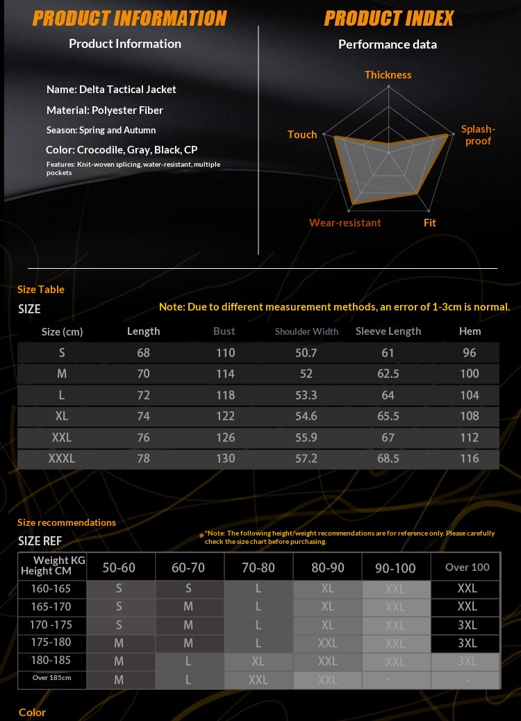 boy Boy Angken Outdoor UF Delta Tactical Soft Shell For Men, Autumn And Winter Windproof Stand Collar Jacket With Multiple_voghion.com