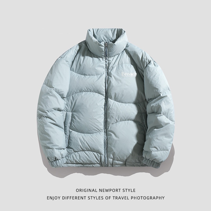 boy 90 American Style Short Down For Men Winter New Letter Print Trendy Brand Couple Warm Puffer Jacket_voghion.com