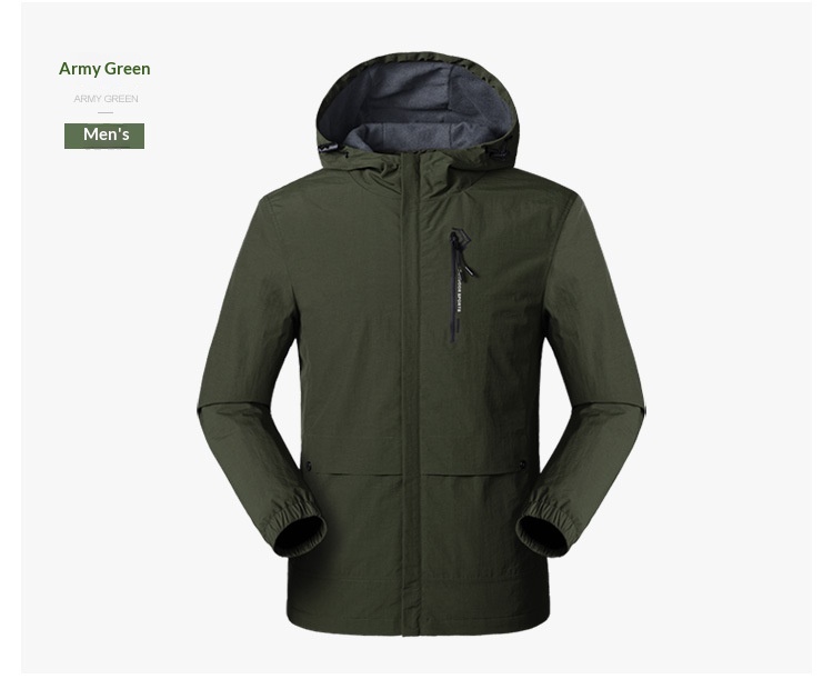 Jungen Frühling Herbst Sommer Outdoor Herren Einlagiger dünner lässiger atmungsaktiver wind- und regendichter Mantel Wanderjacke_voghion.com