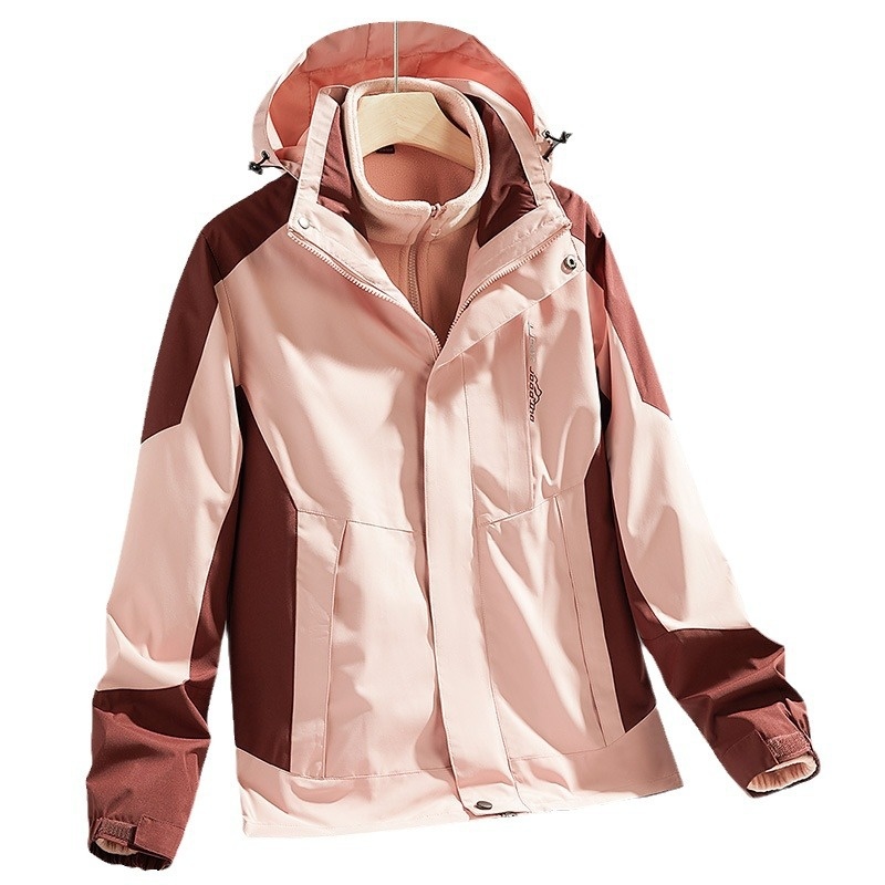 Boy Outdoor 3-in-1 Jacke für Damen und Herren, Paar-Wanderanzug, winddicht, wasserdicht, atmungsaktiv, wasserabweisend_voghion.com