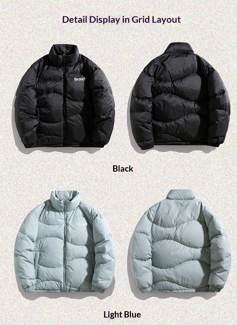 boy 90 American Style Short Down For Men Winter New Letter Print Trendy Brand Couple Warm Puffer Jacket_voghion.com
