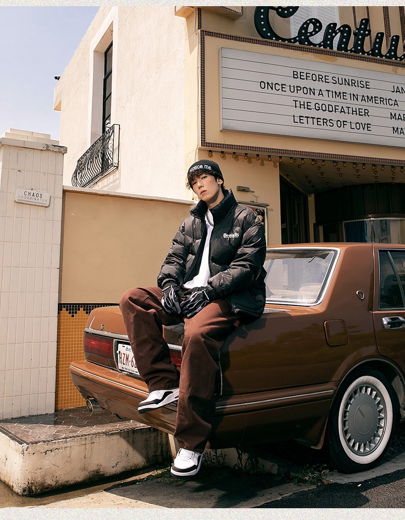 boy 90 American Style Short Down For Men Winter New Letter Print Trendy Brand Couple Warm Puffer Jacket_voghion.com