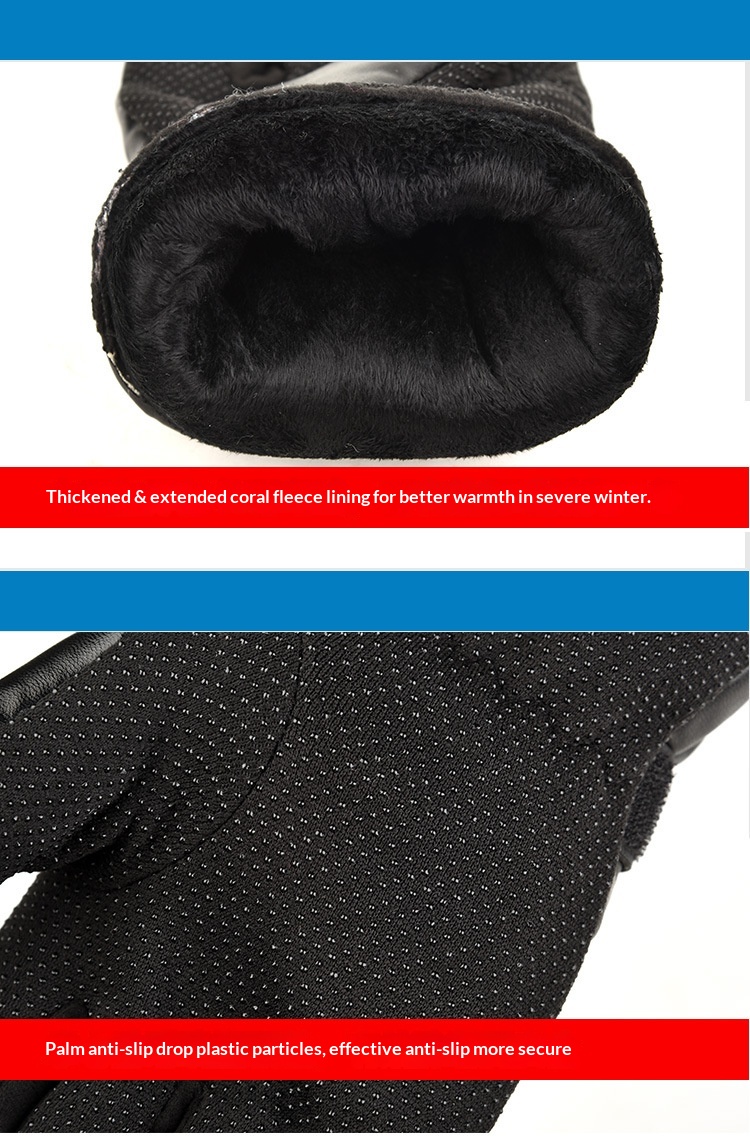 boy Boy Boy Warm Outdoor Winter Ski Leather Large Seven Plus Velvet Thickened Cold-Proof Non-Slip Sports Motorcycle Riding Gloves_voghion.com