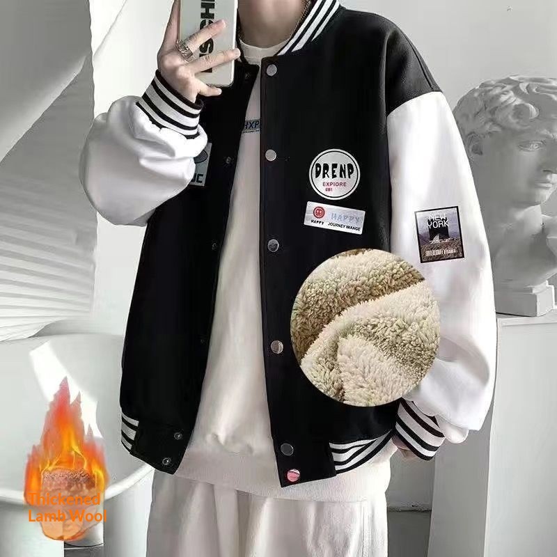 Veste/chemise ample et polyvalente pour garçon, style baseball, hiver et automne, tendance, style Hong Kong, marque étudiante._voghion.com