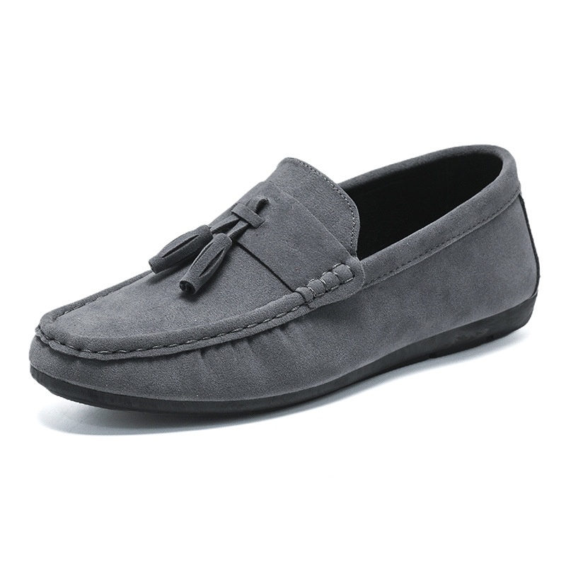Voyage Voyage Men's Loafers Spring 2024 New Trendy Slip-On Casual Leather With Tassels Soft Sole Driving Shoes_voghion.com