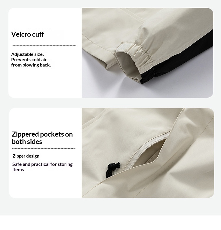 Outdoor-Windjacke für Männer und Frauen, Paare im Frühlings- und Herbststil, wind- und wasserdicht, trendige Jacke für junge Leute_voghion.com