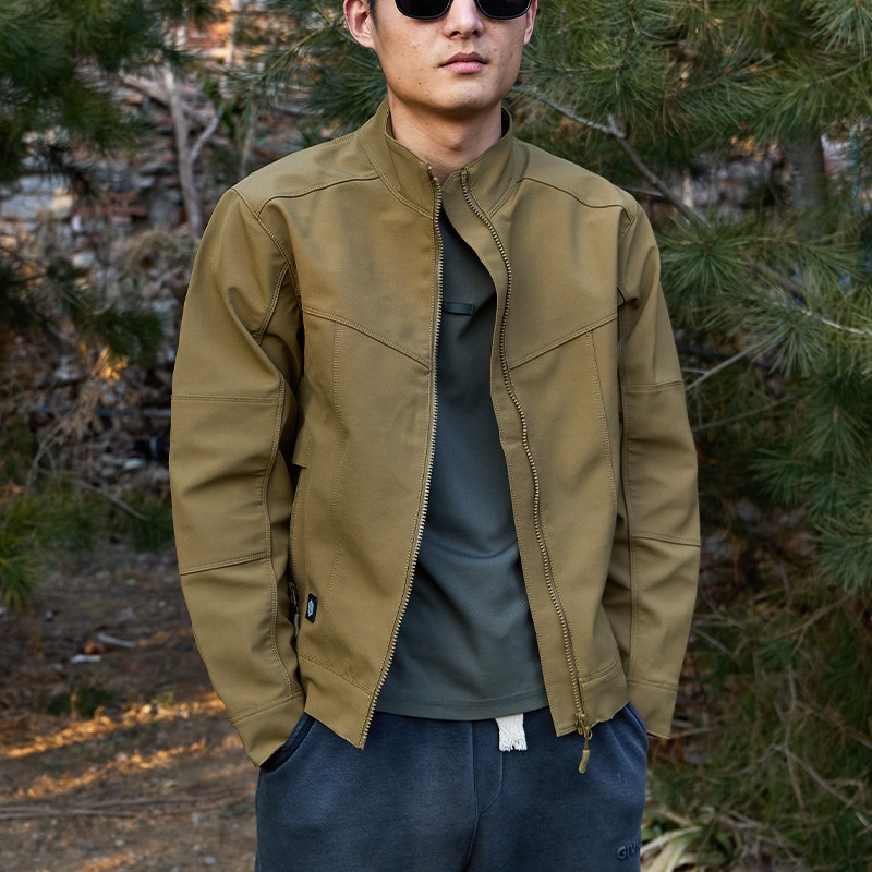 boy Boy Autumn Winter Outdoor Assassin Jacket Single Layer Men's Thin Administrive Brehable Multi Pocket Tactical Uniform_voghion.com