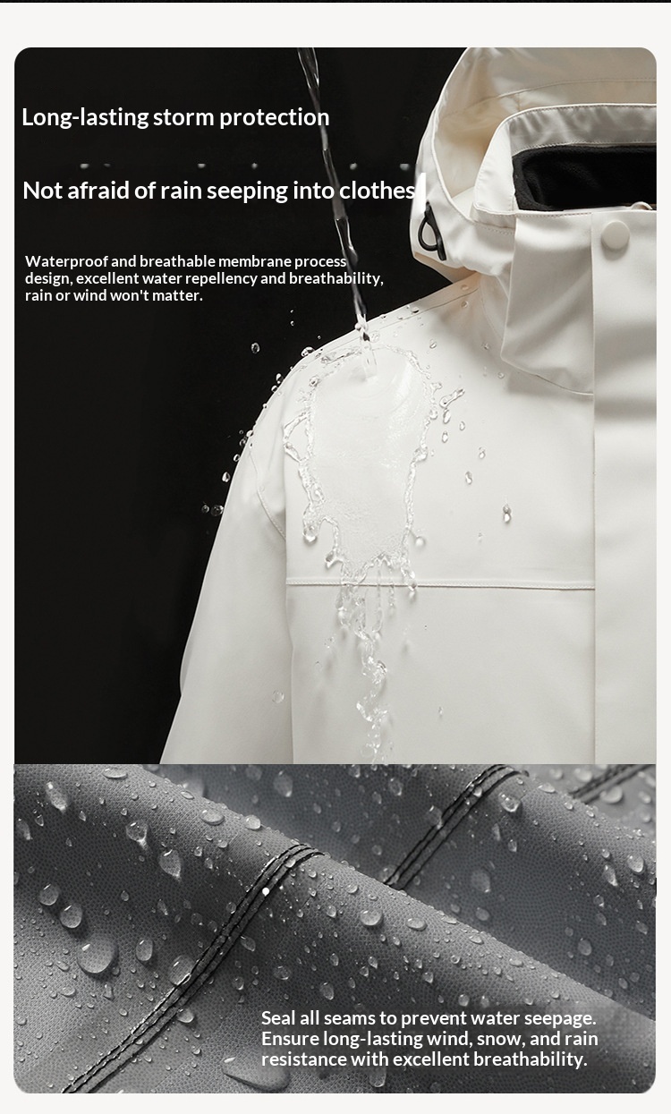 Boy GB32614 Nieuwe nationale standaard dames 3-in-1 winterjas heren Polar Fleece winddicht waterdicht wandeljas_voghion.com