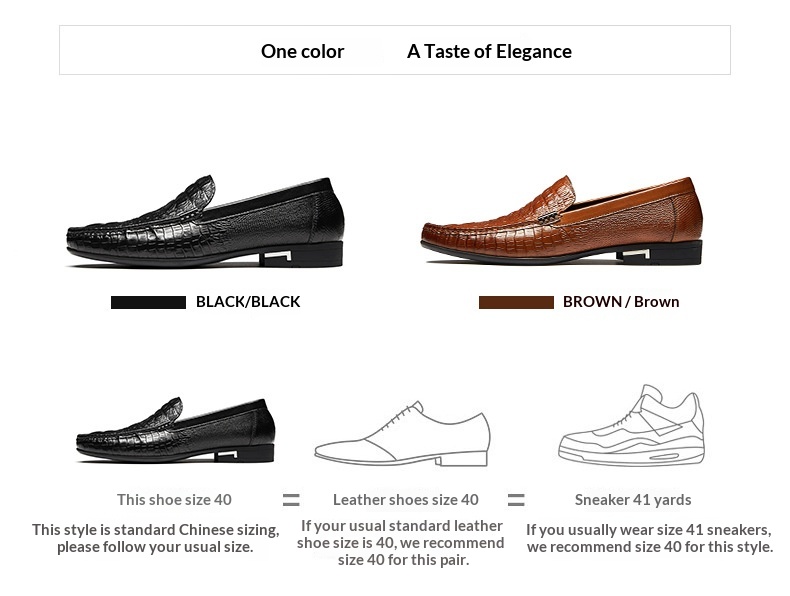 Voyage Voyage - Mocasines de piel auténtica con suela suave para hombre, cómodos y casuales, con estampado de cocodrilo, color negro_voghion.com