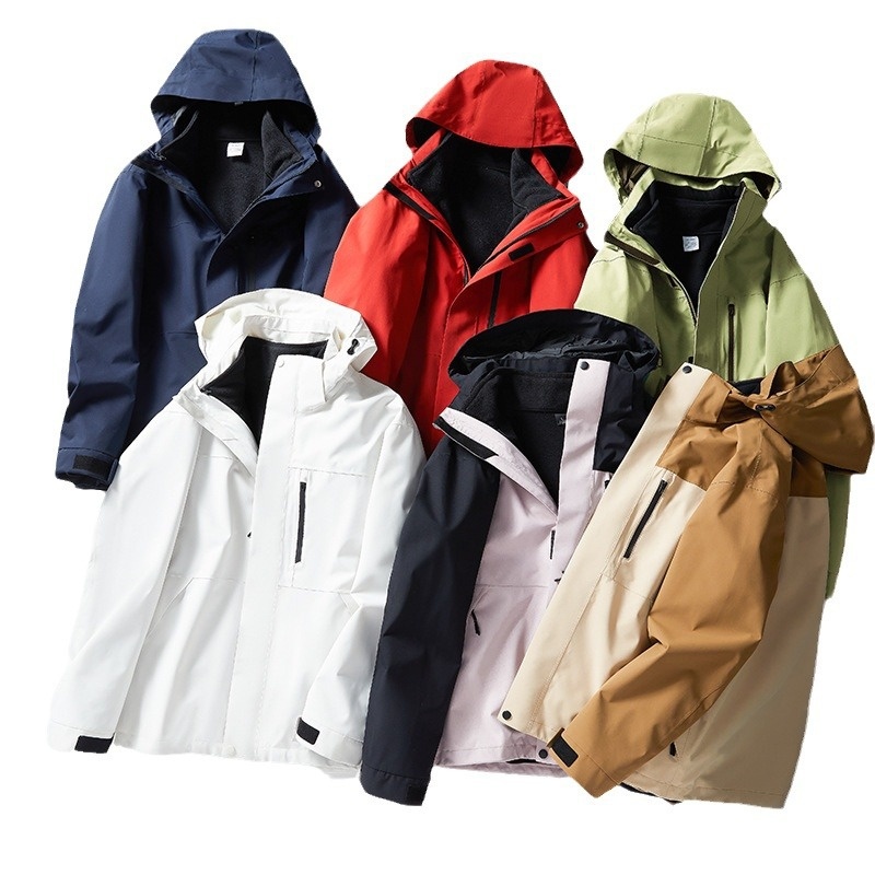 Boy GB32614 Nieuwe nationale standaard dames 3-in-1 winterjas heren Polar Fleece winddicht waterdicht wandeljas_voghion.com