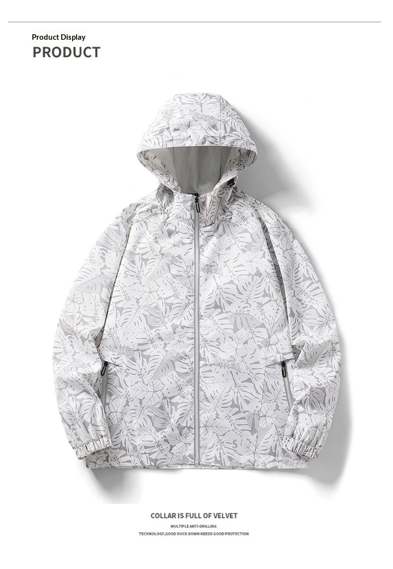 Giacca antivento da uomo per esterni, unisex, alla moda, mimetica, di grandi dimensioni, con cerniera, cappuccio, casual, versatile_voghion.com
