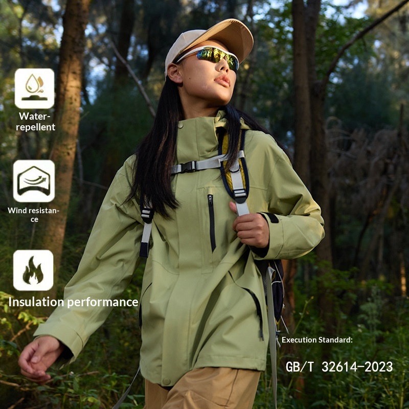 Boy GB32614 Nieuwe nationale standaard dames 3-in-1 winterjas heren Polar Fleece winddicht waterdicht wandeljas_voghion.com