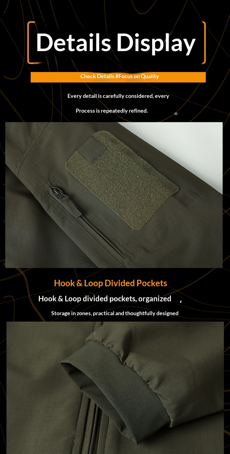 boy Boy Angken Outdoor UF Delta Tactical Soft Shell For Men, Autumn And Winter Windproof Stand Collar Jacket With Multiple_voghion.com