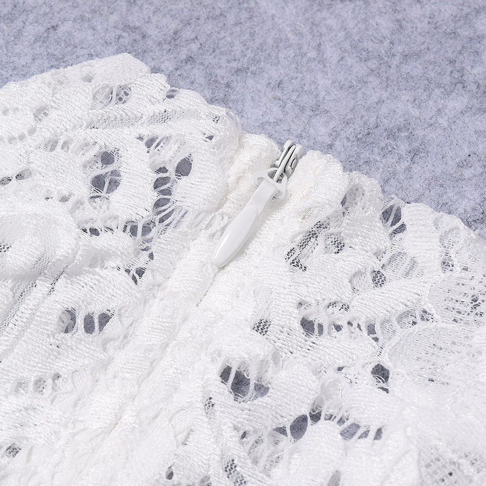 ChicShe ChicShe European And American Elegant Belt Lace Bow Sheer High-End Sexy Bodycon Bandage Dress_voghion.com