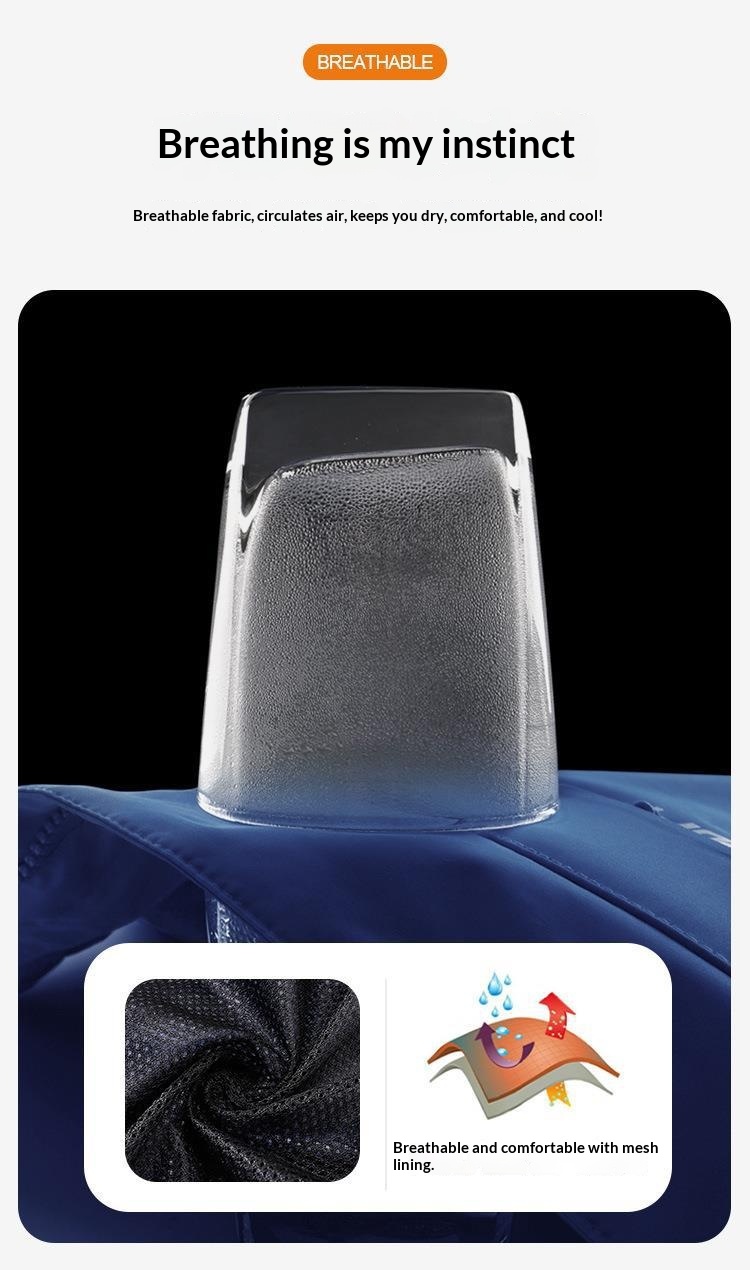 Giacca a vento sottile monostrato da uomo, antivento e traspirante, stile da coppia, cappotto casual, primavera autunno, nuova da esterno_voghion.com