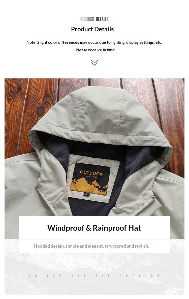 Jungen Frühling Herbst Sommer Outdoor Herren Einlagiger dünner lässiger atmungsaktiver wind- und regendichter Mantel Wanderjacke_voghion.com