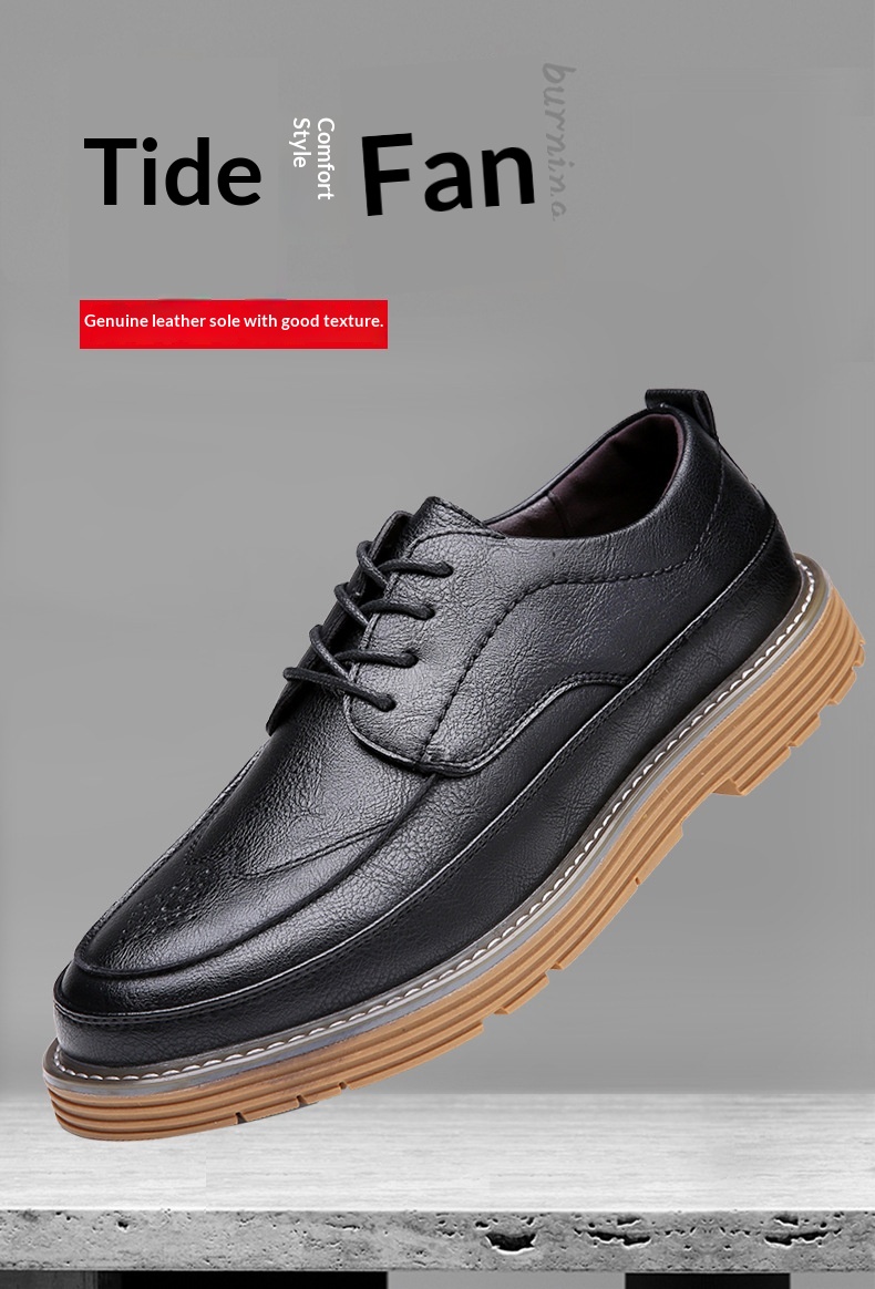 WalkPrime WalkPrime 2025 Cross-Border Herbst/Winter Brogue Business Herren Trendy Korean Version Echtleder Casual British Style Vielseitig_voghion.com