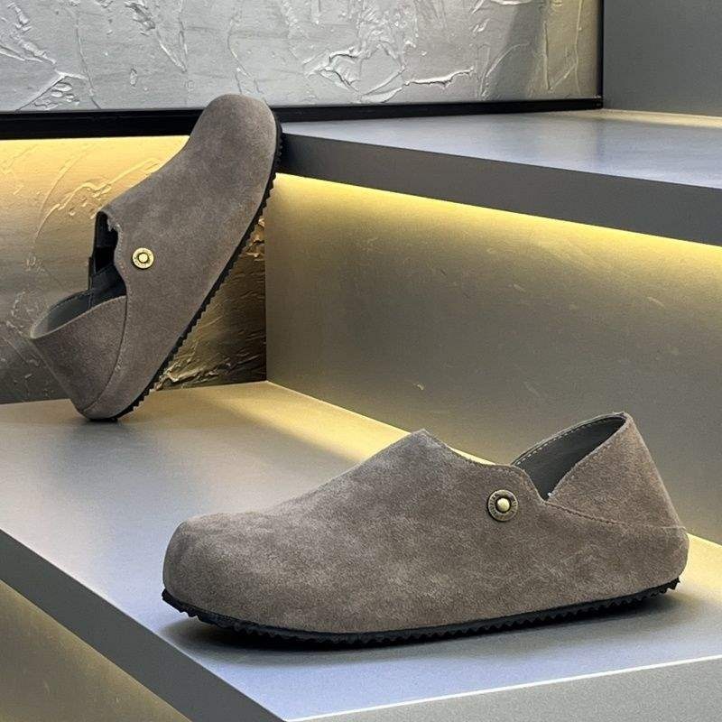 Voyage FGJX Men's European And American Bronze Brown Closed-Toe Two-Way Versatile Loafers Soft Sole Slip-On Lazy_voghion.com