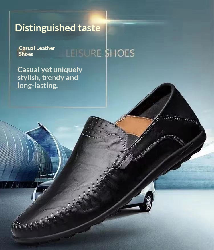 Voyage Voyage Men's Low-top Driving Loafers Casual Breathable Daily Leather Soft Sole Slip-on Shoes Wholesale_voghion.com