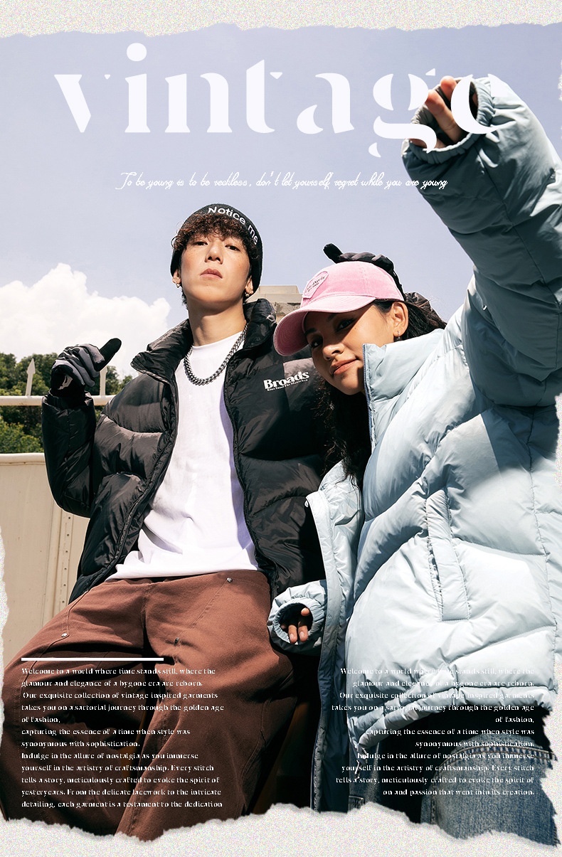 boy 90 American Style Short Down For Men Winter New Letter Print Trendy Brand Couple Warm Puffer Jacket_voghion.com