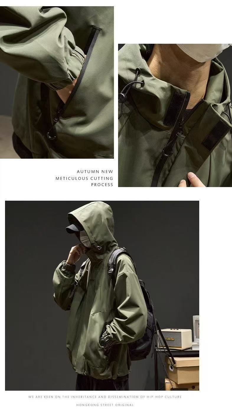 Windjacke für Jungen, Herbst, Outdoor, winddicht, Jugendoberteil, Frühlingsjacke, Herrenbekleidung_voghion.com