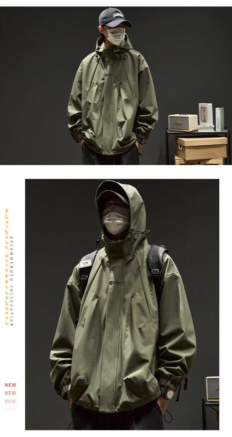 Windjacke für Jungen, Herbst, Outdoor, winddicht, Jugendoberteil, Frühlingsjacke, Herrenbekleidung_voghion.com