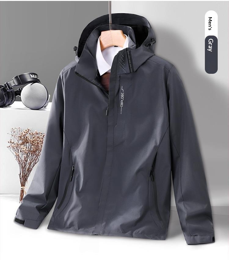 Giacca a vento sottile monostrato da uomo, antivento e traspirante, stile da coppia, cappotto casual, primavera autunno, nuova da esterno_voghion.com