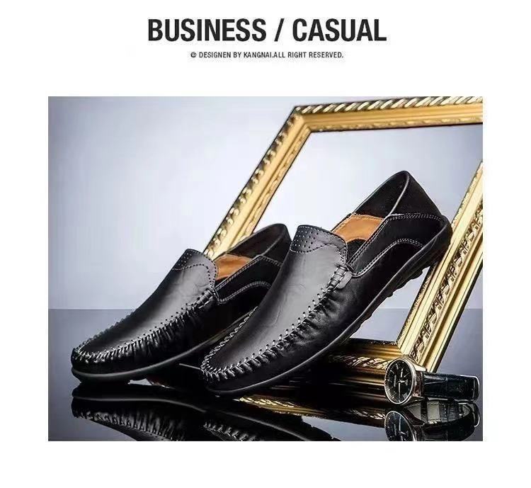 Voyage Voyage Men's Low-top Driving Loafers Casual Breathable Daily Leather Soft Sole Slip-on Shoes Wholesale_voghion.com