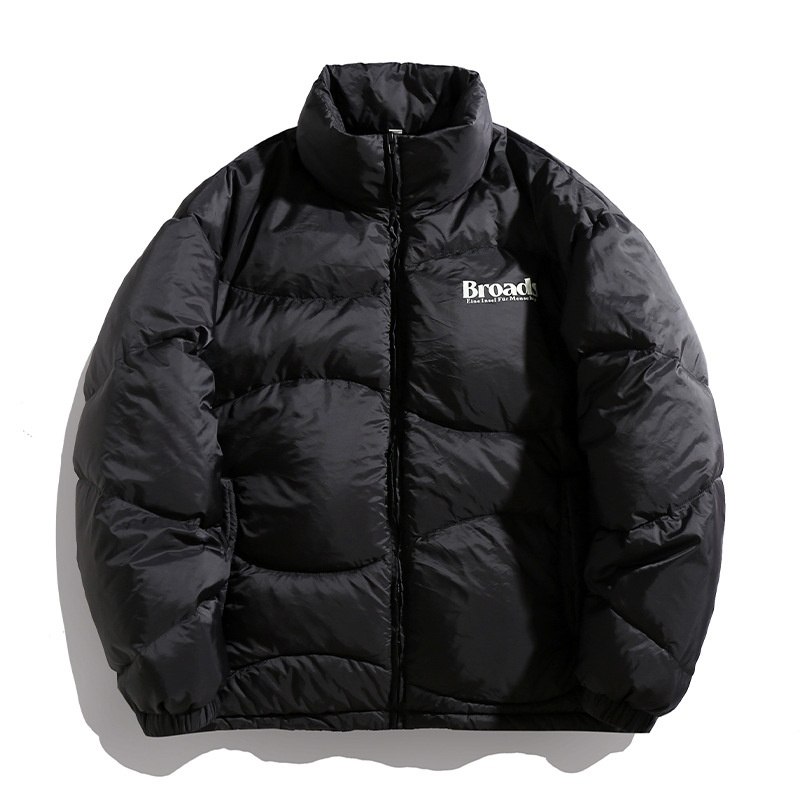 boy 90 American Style Short Down For Men Winter New Letter Print Trendy Brand Couple Warm Puffer Jacket_voghion.com