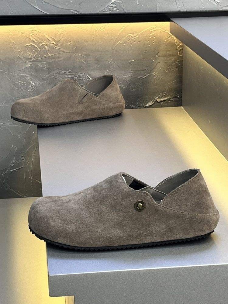 Voyage FGJX Men's European And American Bronze Brown Closed-Toe Two-Way Versatile Loafers Soft Sole Slip-On Lazy_voghion.com