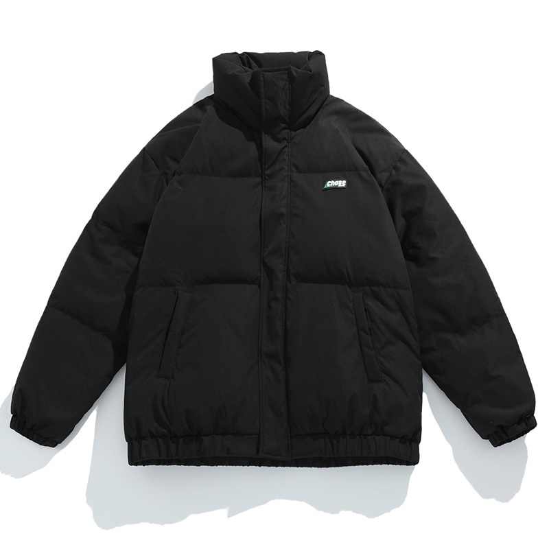 Vêtements pour hommes Hanlu, collection hiver 2024, doudoune épaisse et tendance à col montant, en coton Q_voghion.com