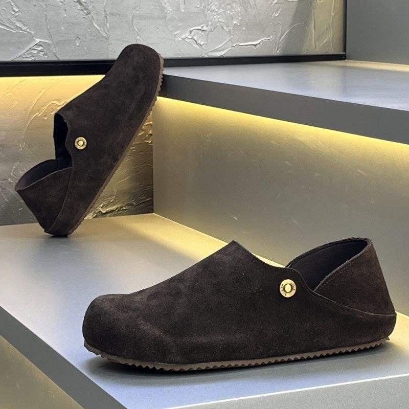 Voyage FGJX Men's European And American Bronze Brown Closed-Toe Two-Way Versatile Loafers Soft Sole Slip-On Lazy_voghion.com