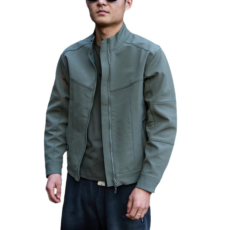 boy Boy Autumn Winter Outdoor Assassin Jacket Single Layer Men's Thin Administrive Brehable Multi Pocket Tactical Uniform_voghion.com