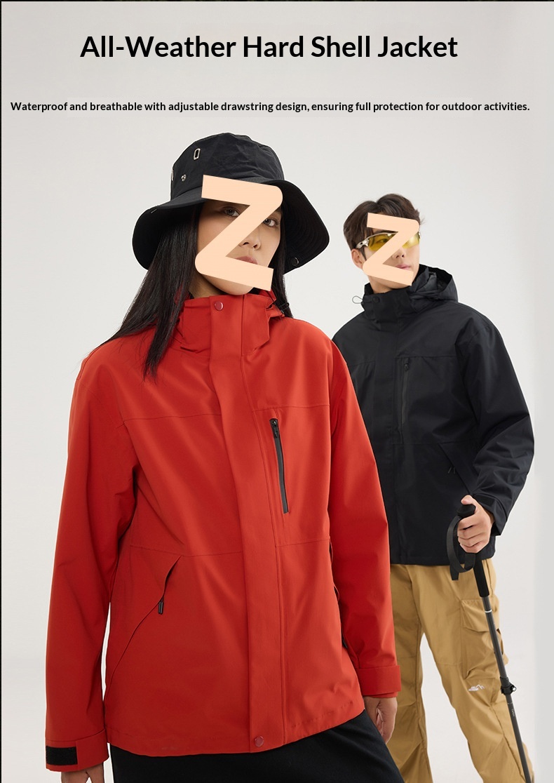 Boy 3-in-1 Jacke für Damen und Herren mit Fleecefutter, wind- und wasserdichte Outdoor-Bergsteigerjacke, direkt vom Hersteller_voghion.com