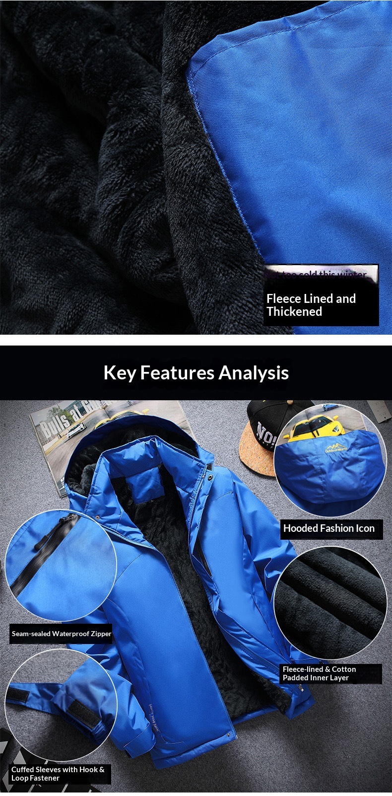 Herren-Baumwollmantel für den Winter, warm, winddicht, wasserdicht, strapazierfähig, Wanderjacke mit Kapuze, kältebeständig_voghion.com