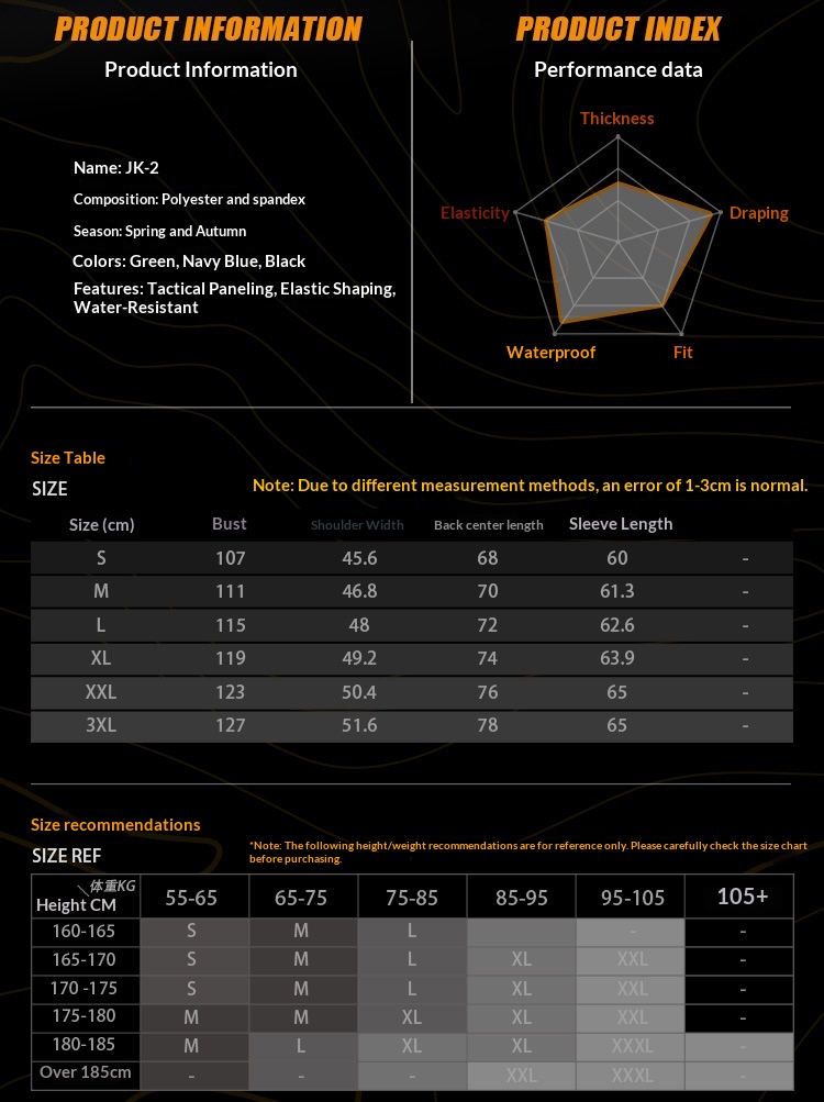 boy Boy Angken Autumn Winter New Men's Tactical Jacket Waterproof Wear-resistant Stand Collar Casual Versatile Fleece Thin Coat_voghion.com