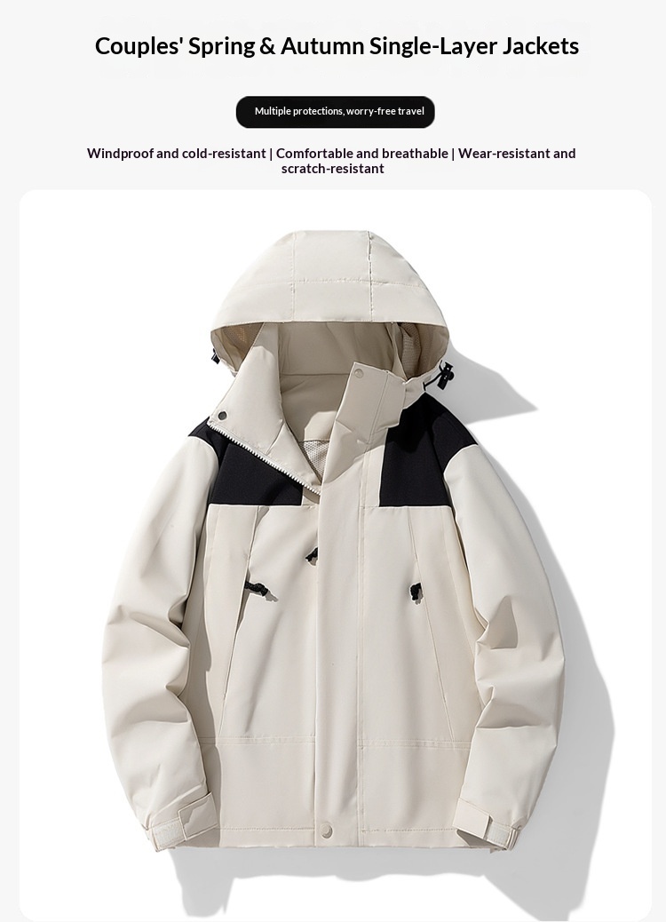 Outdoor-Windjacke für Männer und Frauen, Paare im Frühlings- und Herbststil, wind- und wasserdicht, trendige Jacke für junge Leute_voghion.com