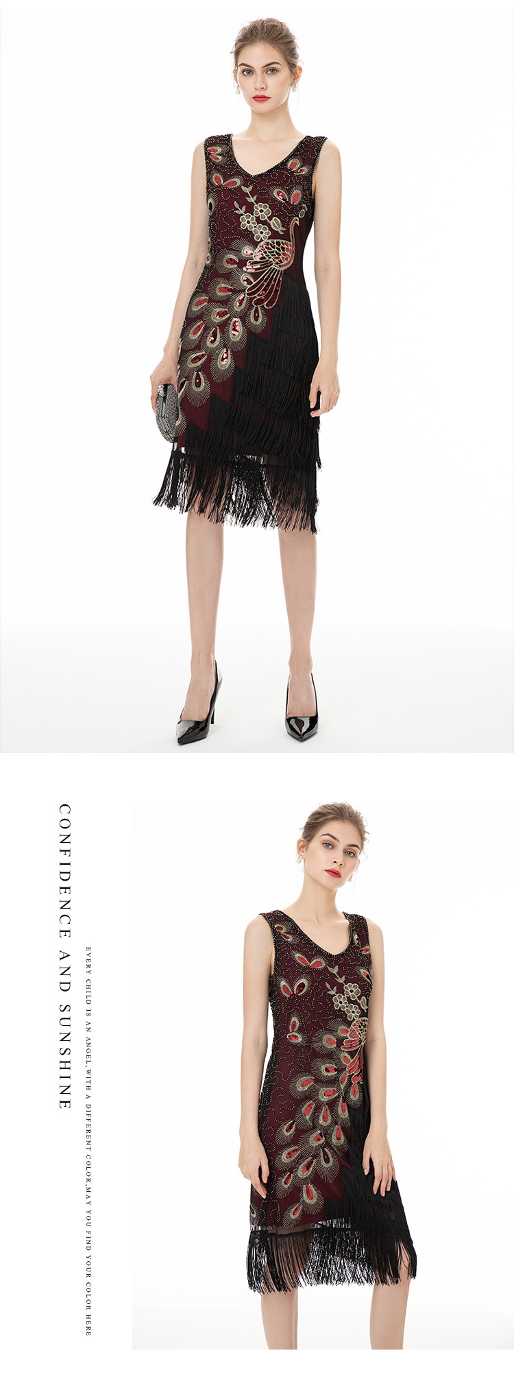 ChicShe ChicShe Hot Selling European And American High-end 1920 Beaded Performance Costume Vintage Sequin Dress_voghion.com