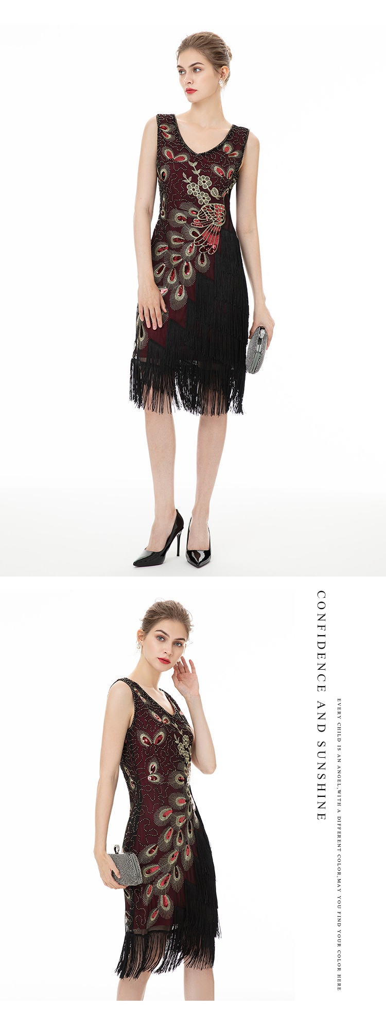 ChicShe ChicShe Hot Selling European And American High-end 1920 Beaded Performance Costume Vintage Sequin Dress_voghion.com