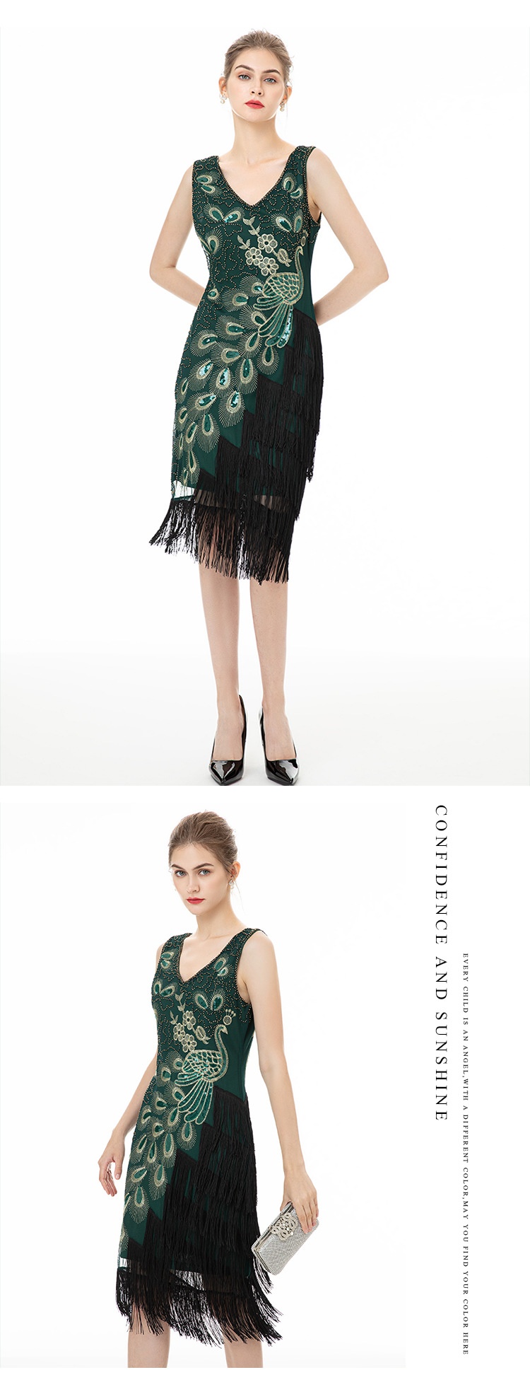 ChicShe ChicShe Hot Selling European And American High-end 1920 Beaded Performance Costume Vintage Sequin Dress_voghion.com