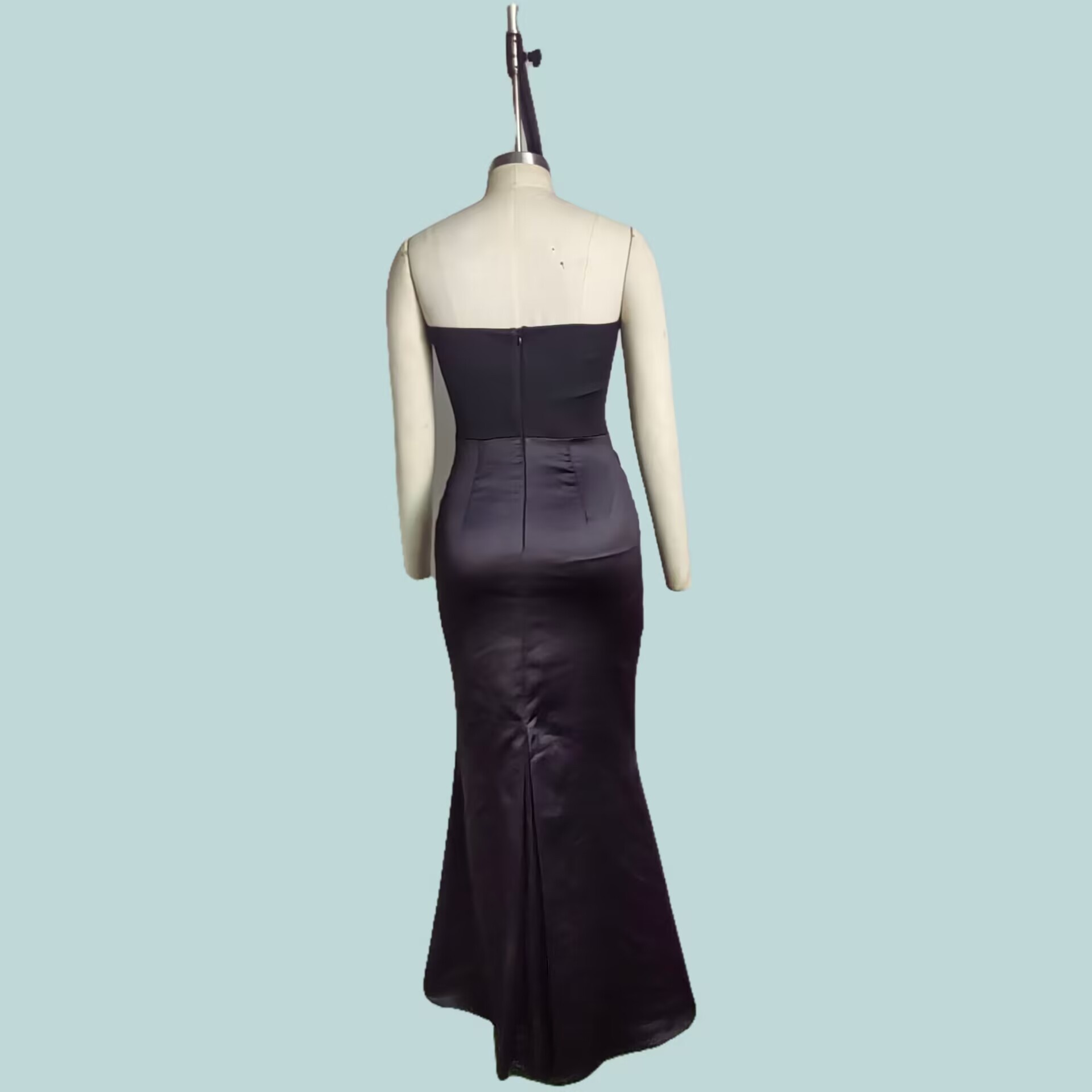 ChicShe ChicShe 2023 Abito da sera transfrontaliero europeo-americano, realizzato in raso di acetato setoso, evidenziato in nero per un look esclusivo e_voghion.com