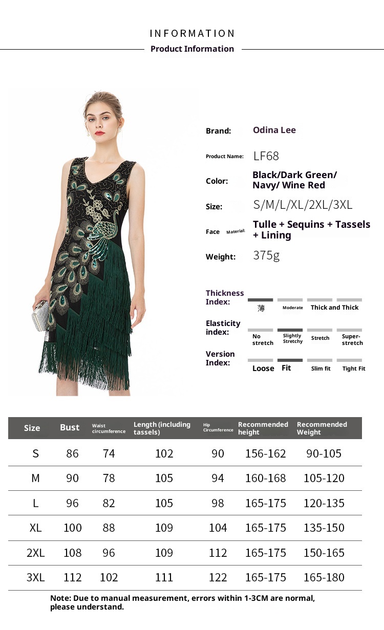 ChicShe ChicShe Hot Selling European And American High-end 1920 Beaded Performance Costume Vintage Sequin Dress_voghion.com