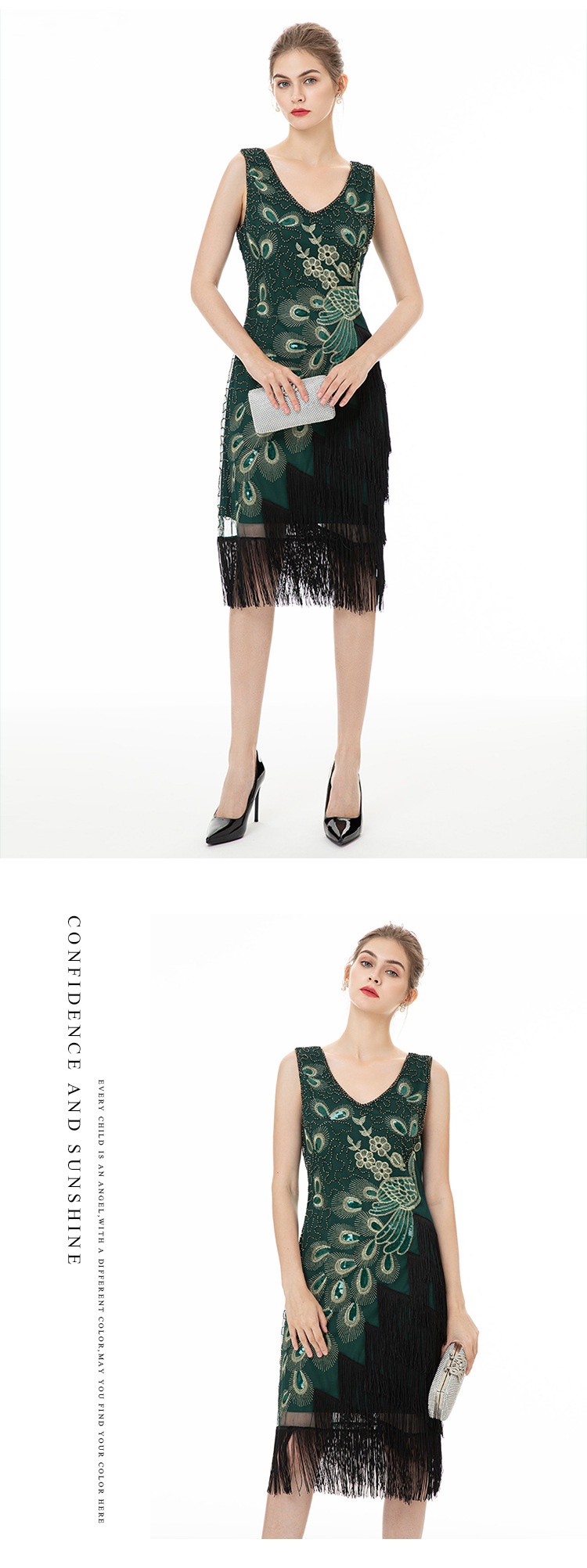 ChicShe ChicShe Hot Selling European And American High-end 1920 Beaded Performance Costume Vintage Sequin Dress_voghion.com