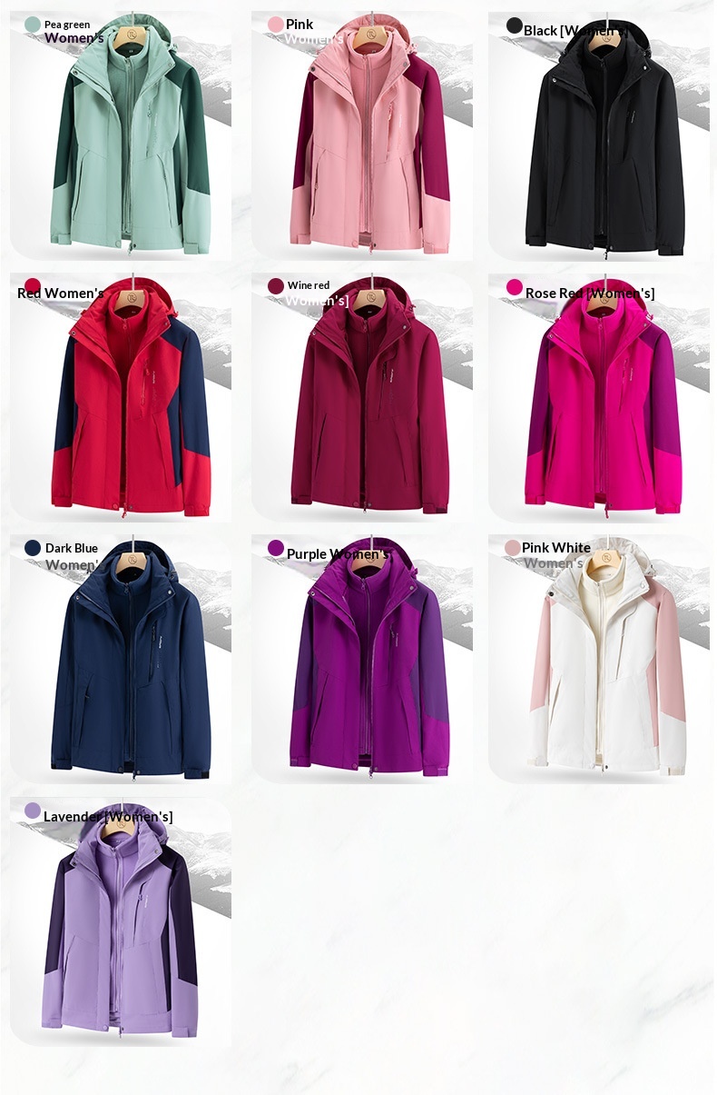 Boy Boy Factory Direct Hot-Selling Outdoor Sports 3-in-1 Afneembare Tweedelige Jas Winddichte Regenbestendige Jas_voghion.com