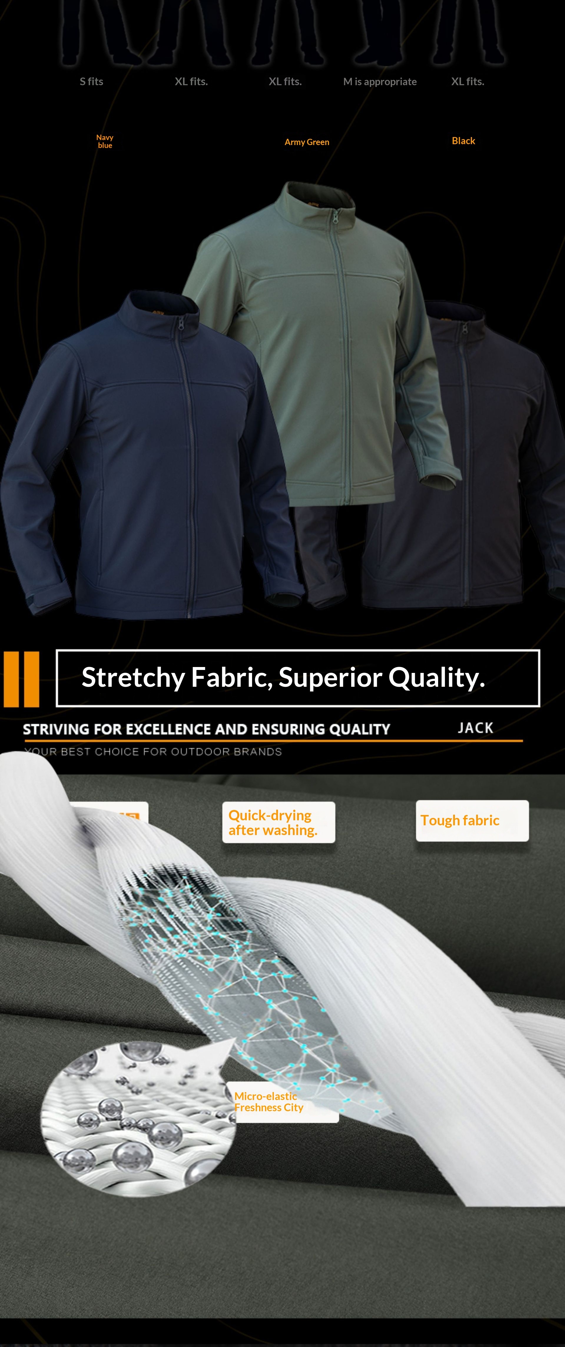 boy Boy Angken Autumn Winter New Men's Tactical Jacket Waterproof Wear-resistant Stand Collar Casual Versatile Fleece Thin Coat_voghion.com